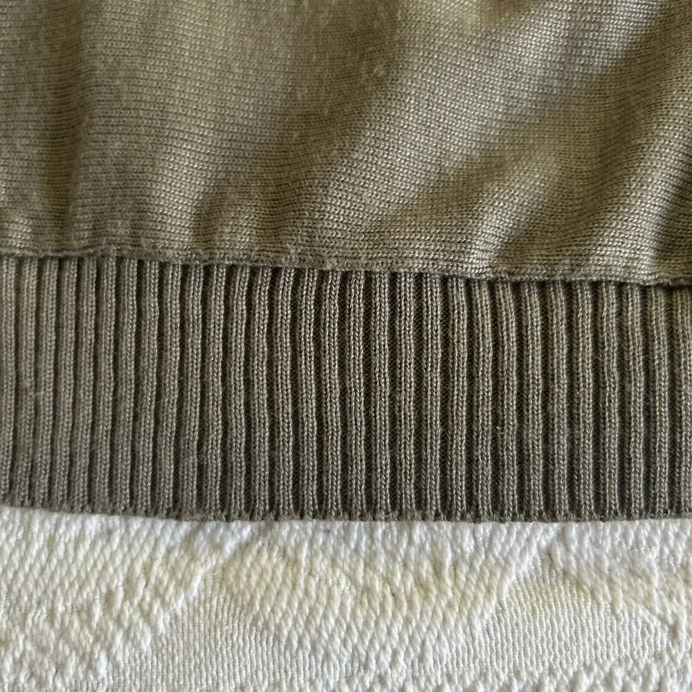 VTG 80s 90s Pronto Uomo Pullover Sweater Mens XL Long Sleeve Beige Tan Cream USA